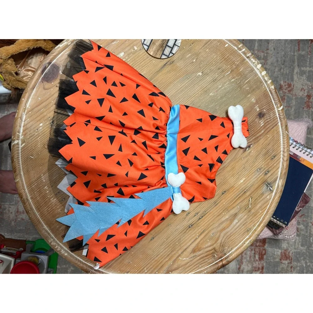 Toddler Fred Flintstone Costume Dress Size 90 Cavegirl‎ Halloween